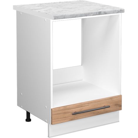 Mobile per forno da incasso Fame-Line, Quercia dorata, 60 cm , PL Marmo, Vicco