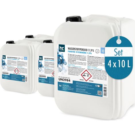 4x 10 L Wasserstoffperoxid 11,9%