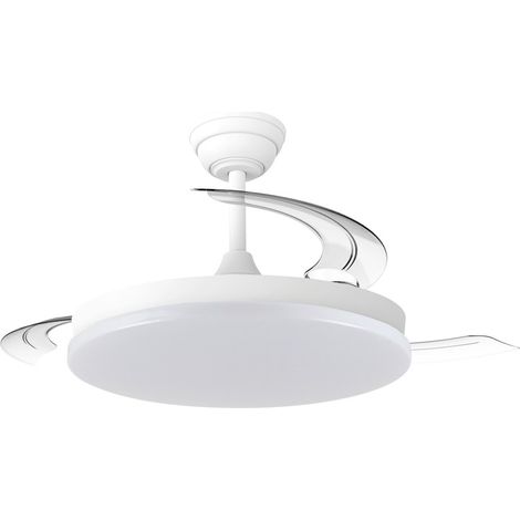 Ventilador LED aspas retráctiles Milky Eco 48W Blanco (1/3)