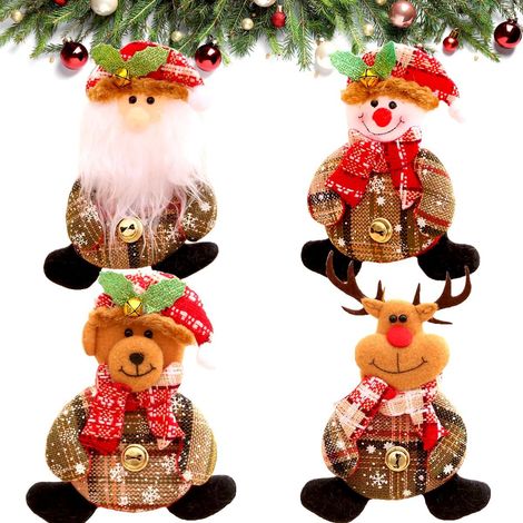 Christbaumschmuck, 4er Set Christbaumschmuck, Kreativer Christbaumschmuck, Weihnachtsbaum anwendbar
