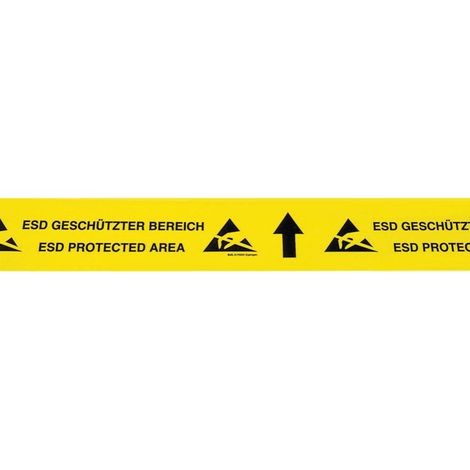Ruban adhésif antistatique (ESD) BJZ C-195 075 jaune, noir (L x l) 15 m x 70 mm 15 m Q60153 (1/2)