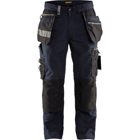 Pantalon de travail artisan +stretch BLAKLADER 1590 - Bleu foncé - 52 - Jambes courtes (1/5)