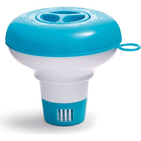 Le diffuseur de chlore flottant mesure 12,5 cm de haut et convient aux piscines et spas d'un diamètre maximal de 3,66 cm. (1/4)