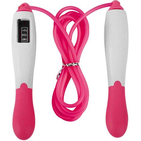 1 Corde à sauter numérique, compteur intégré, longueur réglable, poignée ABS, corde PVC, entraînement cardio adulte enfant (1/5)