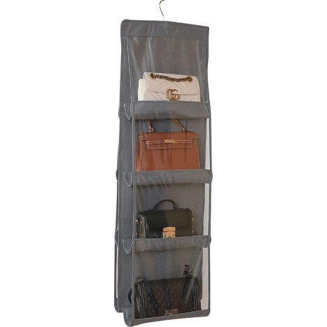6 Pack Purse Organizer Organizer, Clear Wallet Storage Organizer, 8 Pockets Wardrobe Organizer, Space Saving for Home, Closet, Bedroom (1/4)