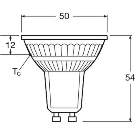 Ampoule Led Gu10 - Par16 - 2.4 W - 230 Lm - Angle De Diffusion 36 Deg - Couleur Blanc Chaud 3000 K - 830 - Lot De 1 (1/2)