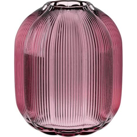 Vase, Hauteur : env. 19 cm, Lilas, Vase en Verre Floral pour Bouquets de Taille Moyenne, Verre de Haute qualité (1/4)