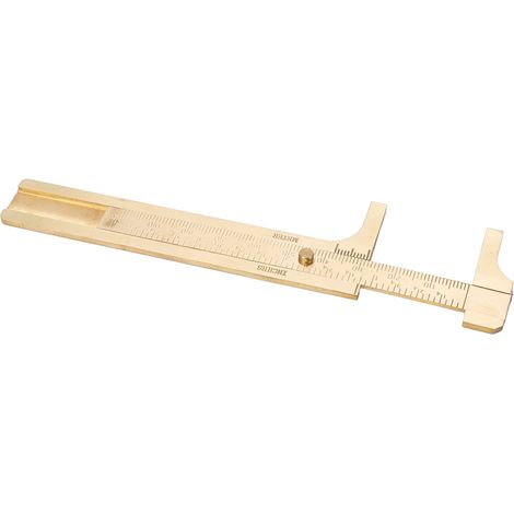 Pied à coulisse en laiton, échelles métrique et impériale, style rétro, outil de mesure pour réparation, échelle de 100 mm