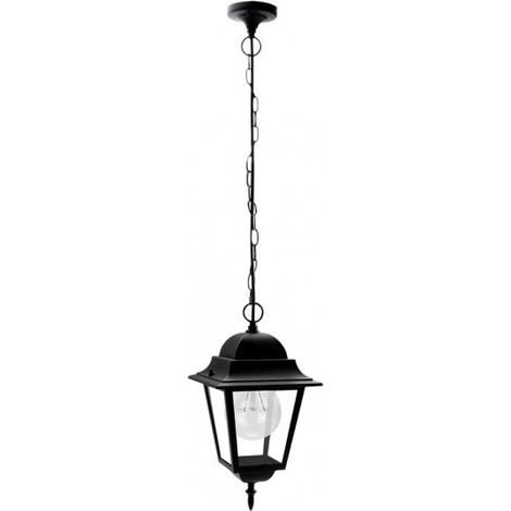 Colgante Exterior Aluminio Spica 1xe27 Negro Ip44  Regx21,5x21,5 Cm (1/3)