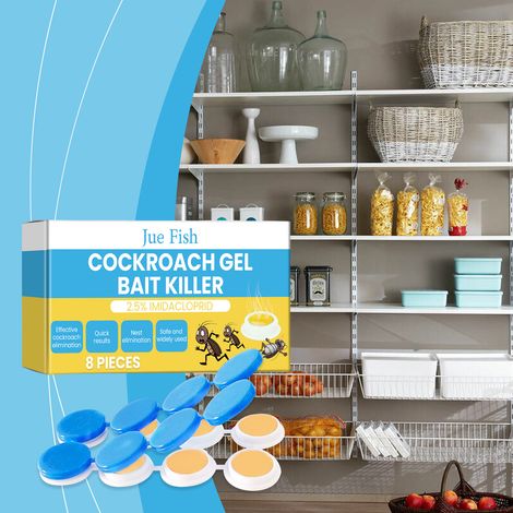 Appât en gel anti-cafards pour salon, cuisine et chambre - 8 pièces -- AUTLEAD (1/5)