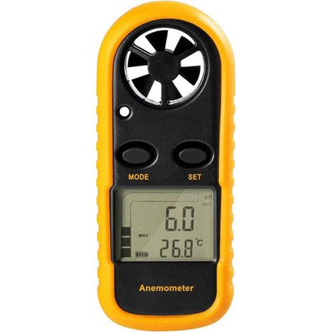 Tragbares Anemometer, hochpräzises digitales Anemometer (±5 %) mit LCD-Hintergrundbeleuchtung