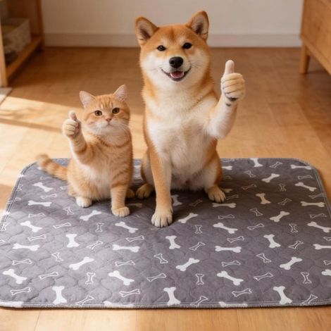 Tapis d'entraînement lavable pour chiots, réutilisable, convient aux chiens et aux chats, 80x100 cm, tapis d'entraînement d'intérieur. (1/5)