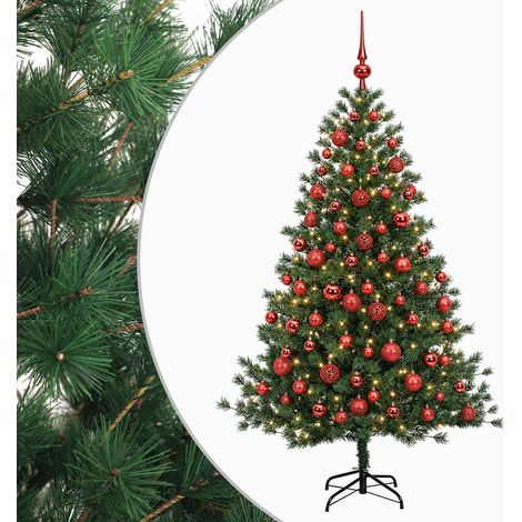 Albero di Natale artificiale con palline 210 cm 300 LED vidaXL (1/5)