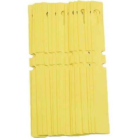 100 Pièces Plastique Jardin Etiquettes de Plantes,Plastique Marqueur de Jardin,étiquettes Réutilisables et Imperméables Étiquettes en Plastique Multicolore pour Plantes,jaune (1/5)