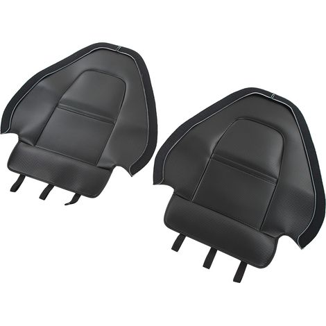 2 protections de siège auto pour enfants, housses anti-salissures et boue pour dossier, compatibles Tesla Model 3 Y, fibre de carbone(M3Y‑GL02C) (1/5)