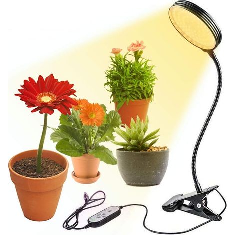 Lampe de culture LED 15 W, 78 LED imitation style japonais, spectre complet, avec minuterie, 5 niveaux de luminosité, allumage/extinction automatique.-AquaForge (1/5)