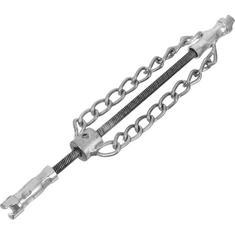 Chaîne de détartrage de 16 mm - Chaîne flexible de nettoyage de canalisations en matériau robuste avec embout de perceuse pour dépôts de graisse et d'huile dans la maison et l'industrie (1/5)