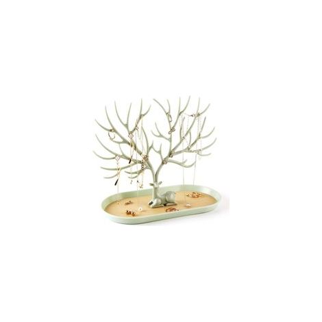 A Green Tray Présentoir de bijoux en bois de cerf pendentif de tour d'arbre pièces de rangement bagues boucles d'oreilles collier bracelet (1/4)