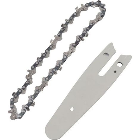 Mini Barre De Guidage - Chaîne Combo En Acier Au Manganèse - Pour Mini Tronçonneuse - 4 Pouces - 1 Pièce (1/5)