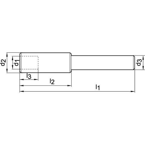 Porte-outils, fraises à lamer à pilote, Taille : 0, Queue 10 Ø x 50 mm, Long. totale 92 mm, Long. de la tête : 42 mm, Ø d'alésage : 10 mm (1/5)