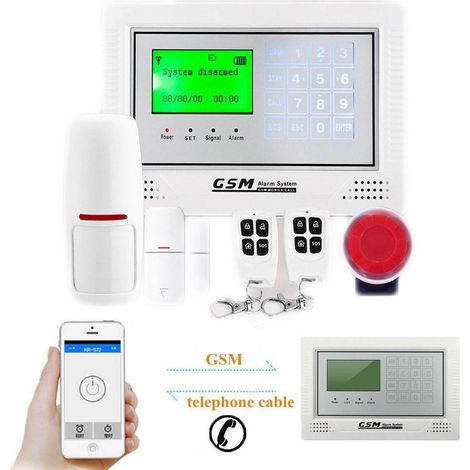 TrAdE Shop Traesio - Kit Antifurto Casa Allarme Display Touch Screen Combinatore Gsm Wireless App - (1/4)