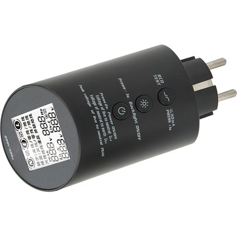 Testeur de Prise Électrique 220V avec Écran LCD, Détecteur de Tension et de Fuite, Prise EU, Contrôleur de Prise (1/5)