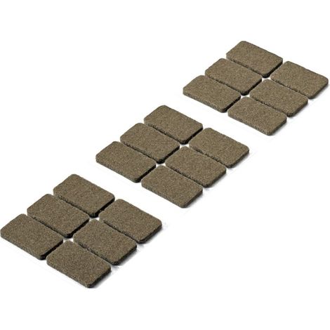 Hettich Filzgleiter braun 36 x 22 x 4.5 mm - 18 Stück Filzgleiter & Möbelgriffe