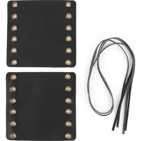 Housse de guidon rétro en cuir de vache, 2 pièces, 7/8 pouces, 22mm, poignée universelle, accessoire de moto noir (1/5)