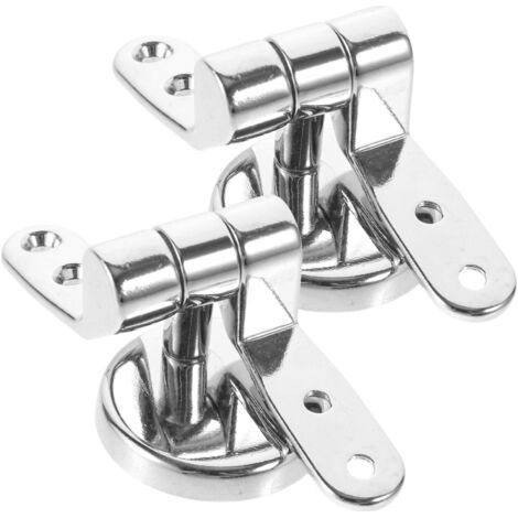 Charnière de Siège Wc Réglable Acier Inoxydable et Abs Kit de Fixation Robuste avec Accessoires Remplacement pour Lunette Wc Frein de Chute Installation Facile sans Outils (1/5)