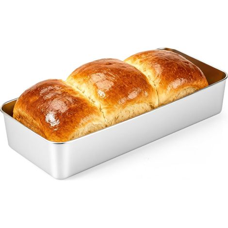 Plat à Rôtir Antiadhésif,Plat Inox,Plaque à Patisserie,Rectangulaire Plaque de Cuisson en Acier Inoxydable,pour Gâteaux, Pizzas, Barbecue (1/4)