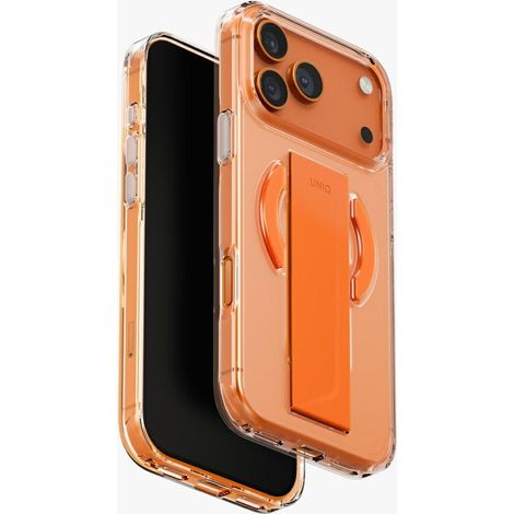 Funda UNIQ Heldro Air para iPhone 17 Pro Max con carga Magclick, color naranja. (1/4)