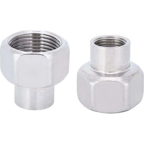 Raccord femelle NPT 1/2"  Raccord femelle NPT 1", manchon réducteur NPT en acier inoxydable, tuyau réducteur, raccord hexagonal, adaptateur, raccord de tuyauterie (1/5)
