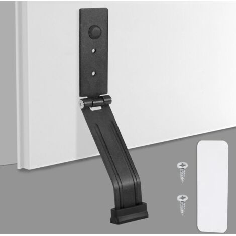 1 Pcs Black Door Stopper, Strong Magnetic Single Pedal Door Stopper, Foldable Metal Door Stopper, Suitable for All Hard Floor Door Stoppers (1/5)