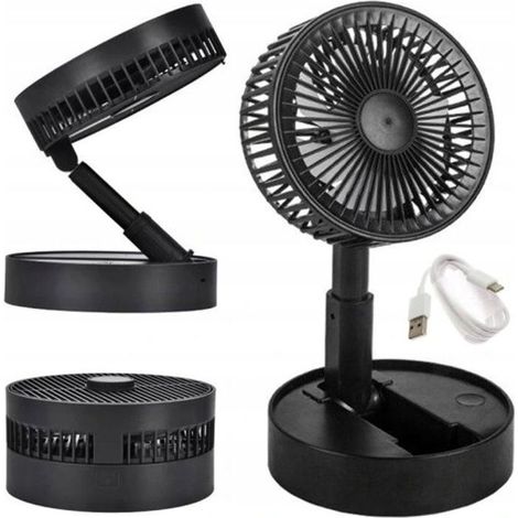 Ventilateur de bureau puissant rechargeable par USB, mini ventilateur de bureau sur pied USB (1/5)