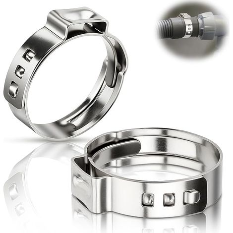 Lot de 15 colliers de serrage en U - Diamètre : 10,5 mm - En acier inoxydable 304 - 2 trous - Type U - Boucle de tuyau - Collier de fixation pour fixation de tuyau (1/5)
