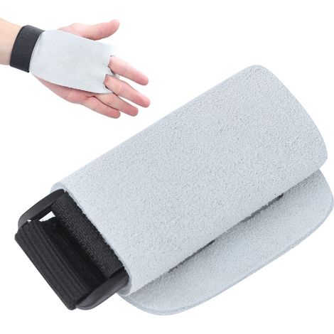 Gants d'entraînement en cuir antidérapant pour musculation et haltérophilie gris (1/5)
