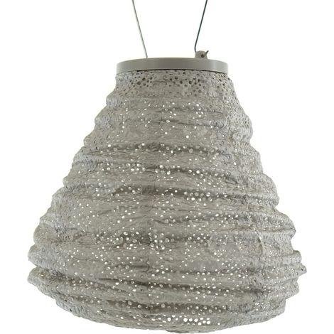 LUMIZ Lampion Solarlampe Tulip 20 Topaze Light Taupe Helltaupe Ø 20 cm - Tyvek® (1/5)