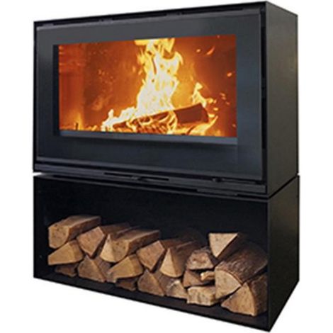 Stufa a legna in ghisa nera da 10 kW - 411203PEINTANTHRACITE - Godin