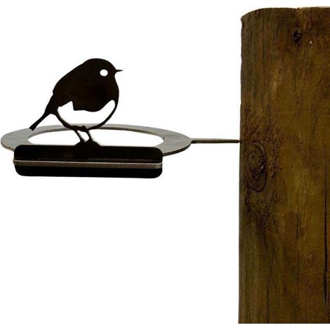 Support pour bol mangeoire en acier corten Bird (1/4)