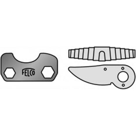 FELCO Kit de pièces de rechange n° 7/3-1 avec lame/outils/ressort, argent (accessoire pour sécateurs FELCO 7-8, 35 x 15 x 5 cm) FELCO 7/3-1