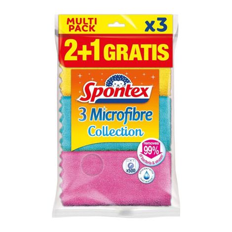 BAYETA SPONTEX MICROFIBRA COLLECTION 2+1