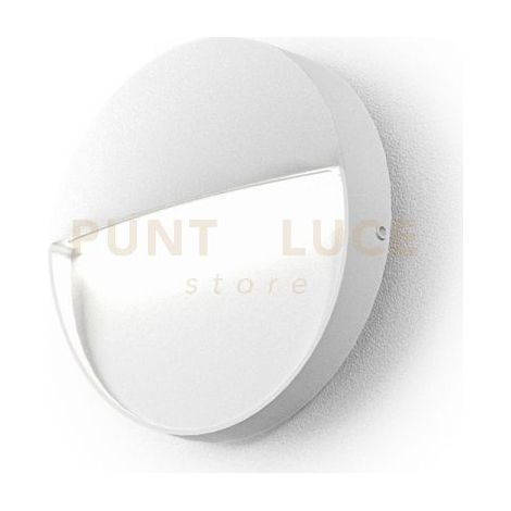 GES984- SEGNAPASSI BIANCO A LED 4000K 210LM 3W IP65 D.11CM TONDO