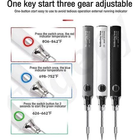 HONORNIC - Kit de fer à souder portable sans fil, stylo à souder rechargeable avec pointe de fer (1/4)