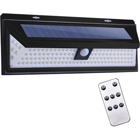 Solar-Außenleuchte, 80 LEDs mit 2 Leuchtenköpfen, Solar-Sicherheitsleuchte für den Außenbereich mit Bewegungsmelder, Solar-Sicherheitsleuchte für die Haustür