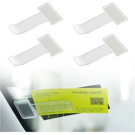 Clip de Ticket de Pare Brise Porte Caducee Voiture,Support Carte VTC,Support Carte Handicapé Pare Brise,Plastique Ticket de Parking (1/4)