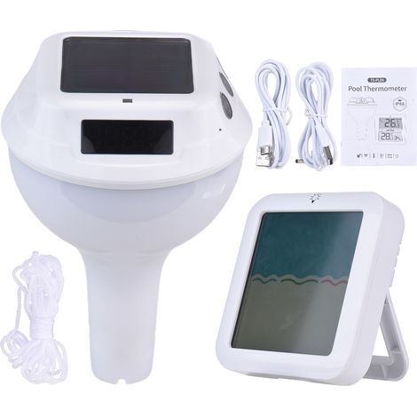 TS-PL04 Solar-Poolthermometer mit RGB-Beleuchtung und 100 m Funksensor, IP68 wasserdicht (1/5)
