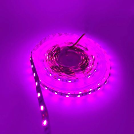 Bande LED 5050 (Rose - 12 V CC) 5 m, étanche, 60 LED RGB, éclairage extérieur/sous-marin (1/5)