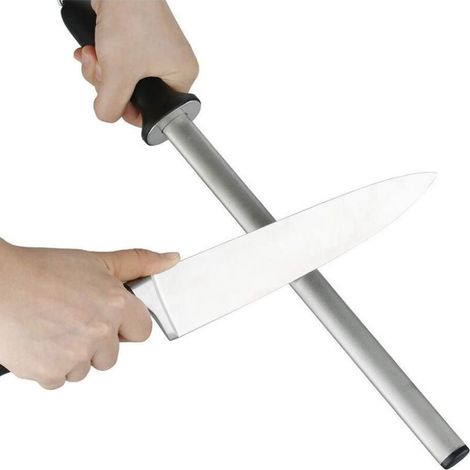 Fusil Professionnel Ovale 38 cm, Fusils Aiguiseur de Couteaux Diamant pour des Couteaux de Cuisine et de Boucherie MNS (1/3)