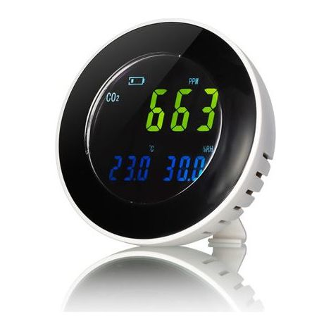Moniteur qualité air Bresser INV blanc CO2 température humidité (1/3)