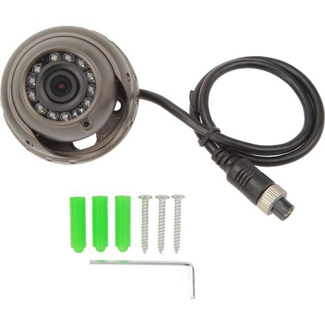 Caméra intérieure véhicule 12V CC enregistrement vidéo audio grand angle IP67 étanche vision nocturne IR 1080P pour bus camping-car et fourgon (1/5)